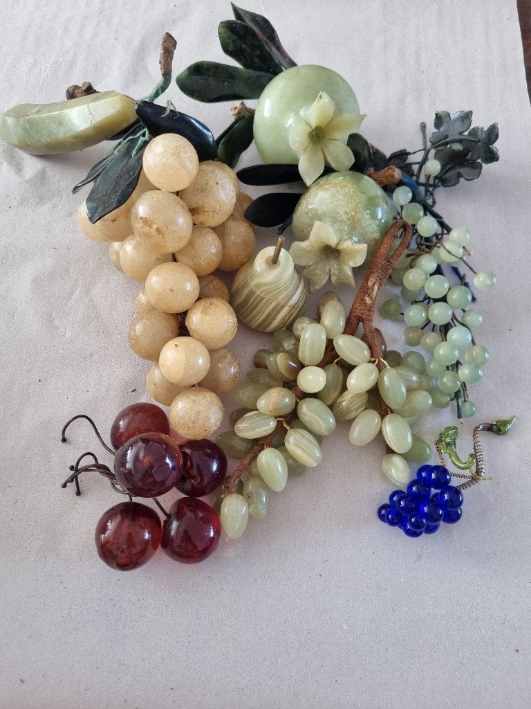 Albasten en onyx / marmeren fruit en eieren ter decoratie, Ophalen of Verzenden