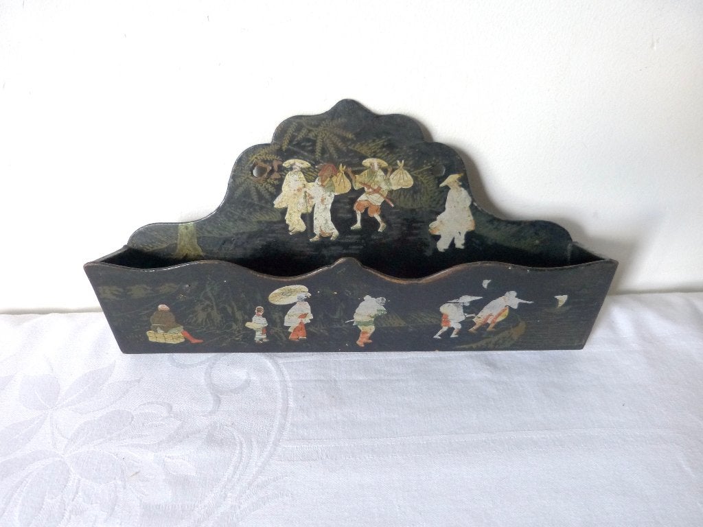 brievenhouder, Japan, vintage, Japan, Ophalen of Verzenden, Wanddecoratie, Hout