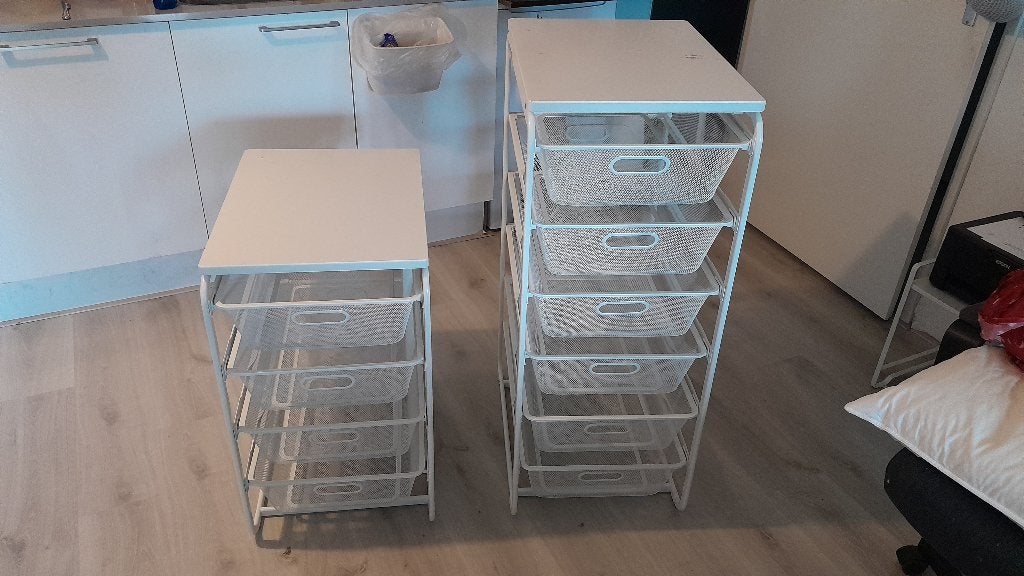 2x Algot ladekast met draadmanden, Huis en Inrichting, Ophalen, Minder dan 50 cm, Gebruikt, 5 laden of meer