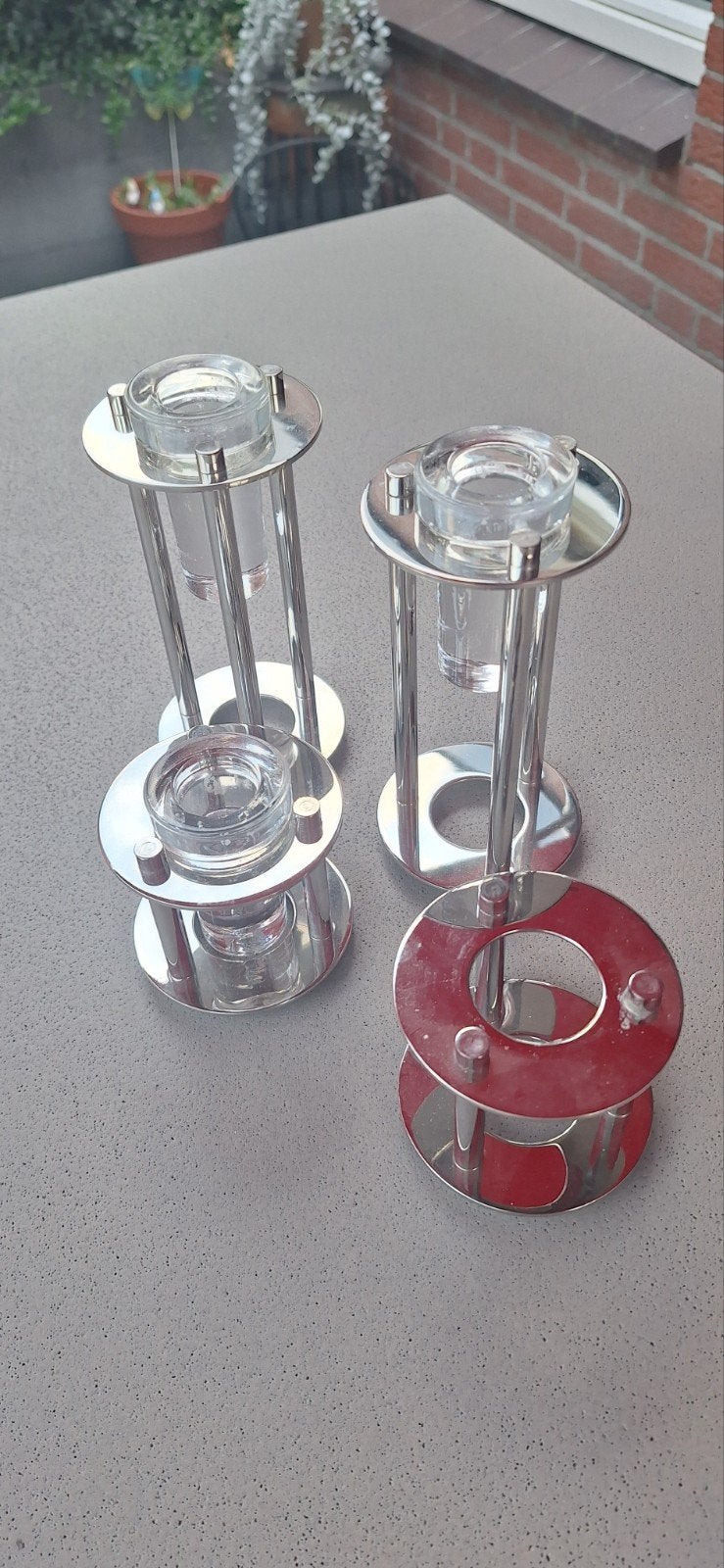 Prachtige set (4x) Keltum by Jan des Bouvrie - Corinthe desi, Ophalen, Gebruikt, Overige merken, Glas
