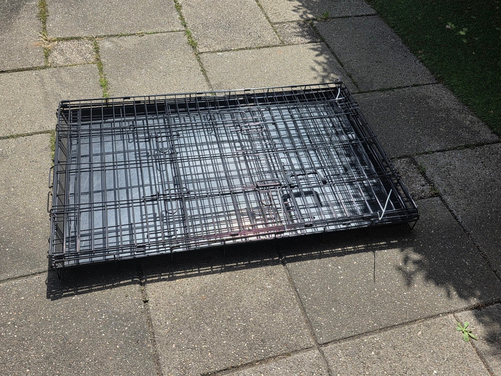 Honden bench xxl, zwart geplastificeerd metaal, Ophalen