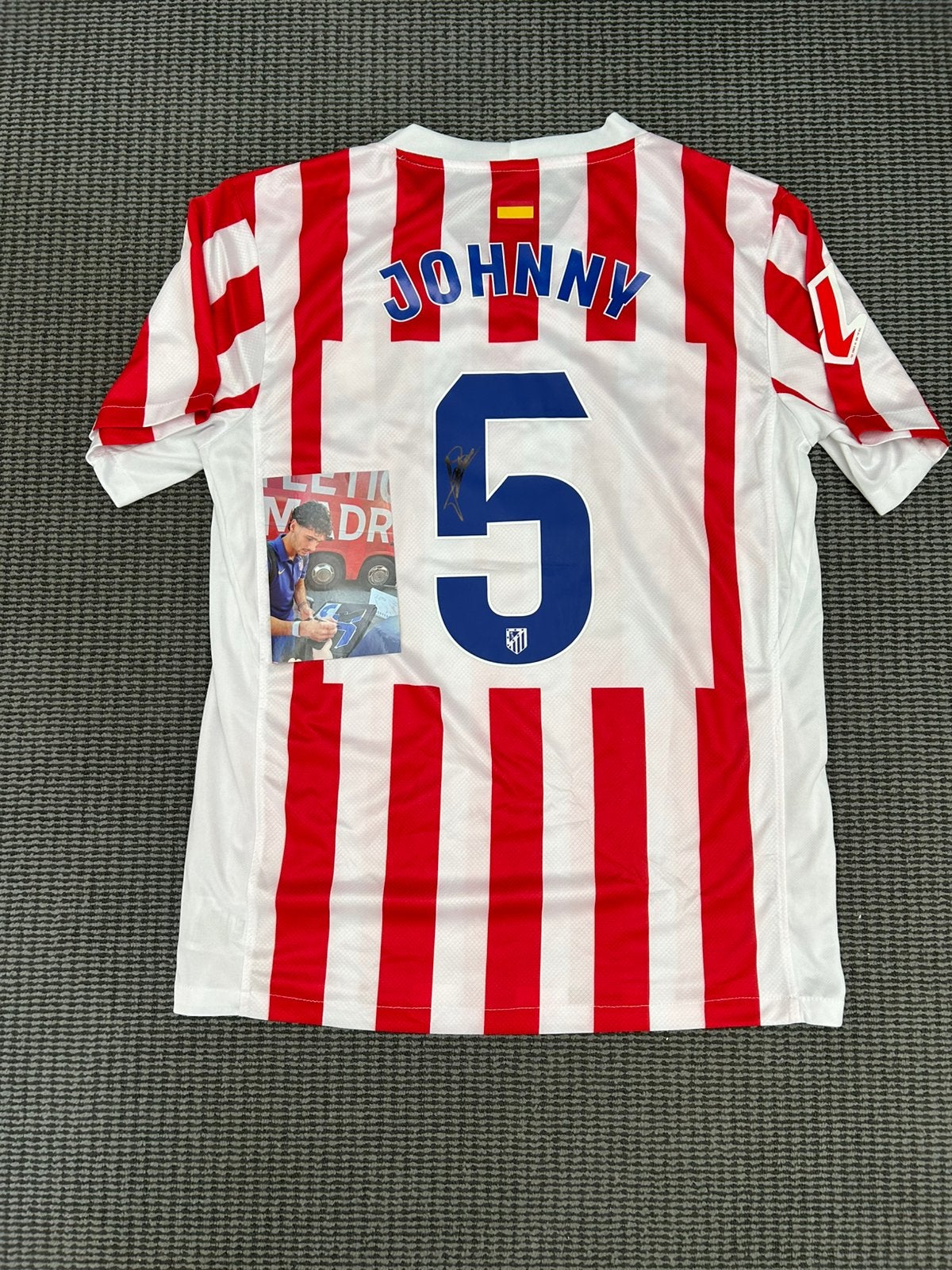 Gesigneerd shirt Johnny Cardoso, Atletico Madrid, Ophalen of Verzenden, Nieuw, Buitenlandse clubs, Shirt