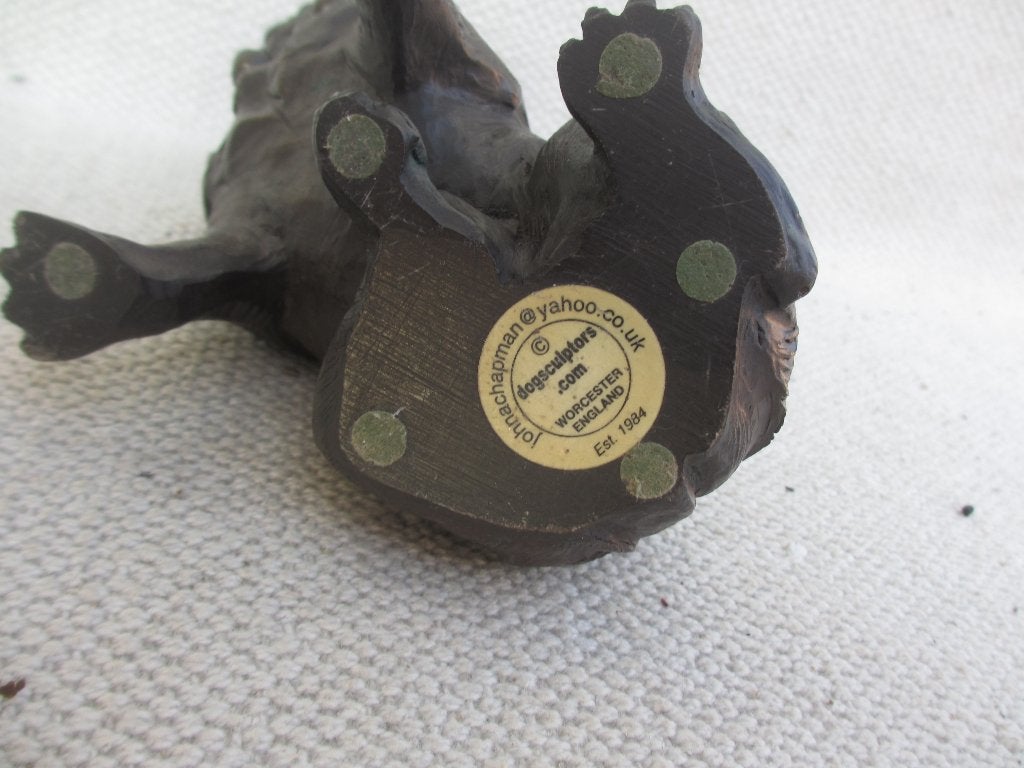 Vintage Brons-kleur beeld - Mopshond jaren 70/80, Minder dan 20 cm, Ophalen of Verzenden, Overige materialen, Beeld