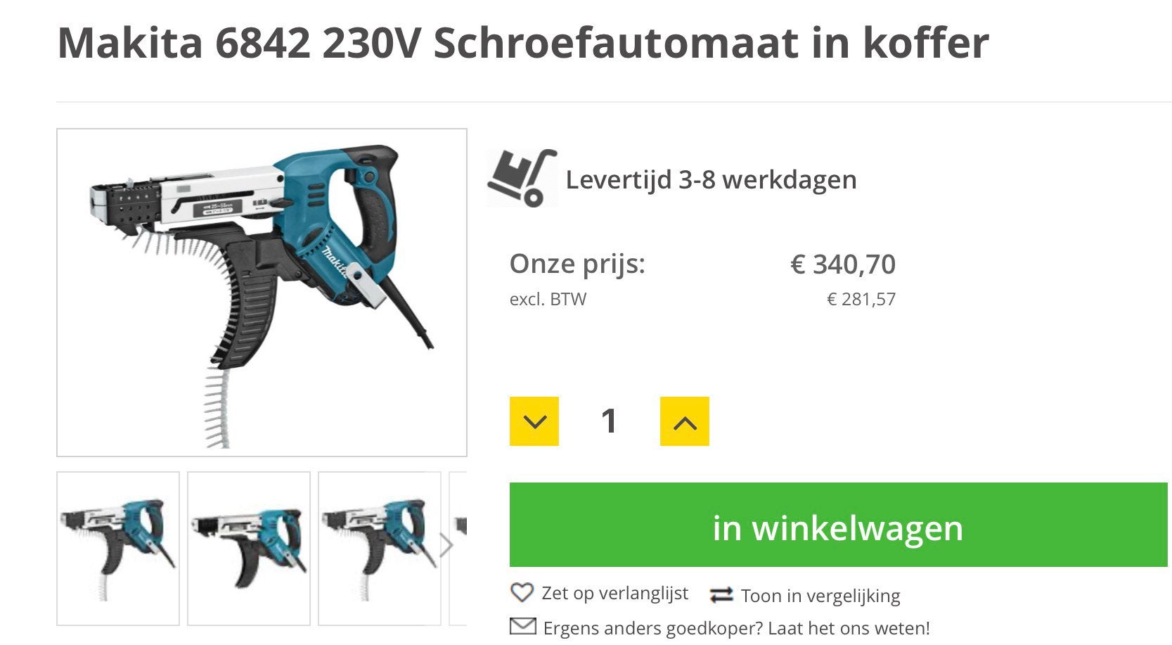 Schroefautomaat 230V, fabr. Makita - type 6842, Ophalen, Zo goed als nieuw