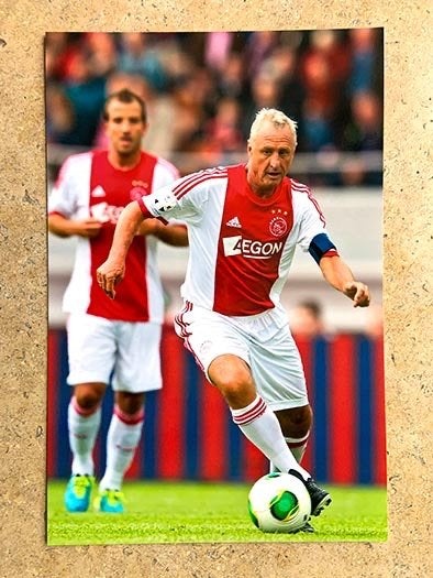 Org kl foto 30x20 cm Johan Cruijff-Rafael van der Vaart 2013, Verzenden, Nieuw, Ajax, Poster, Plaatje of Sticker