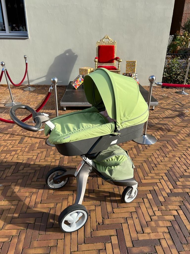 Stokke Xplory X rich groen kinderwagen, Kinderen en Baby's, Buggy's, Ophalen of Verzenden, Zo goed als nieuw