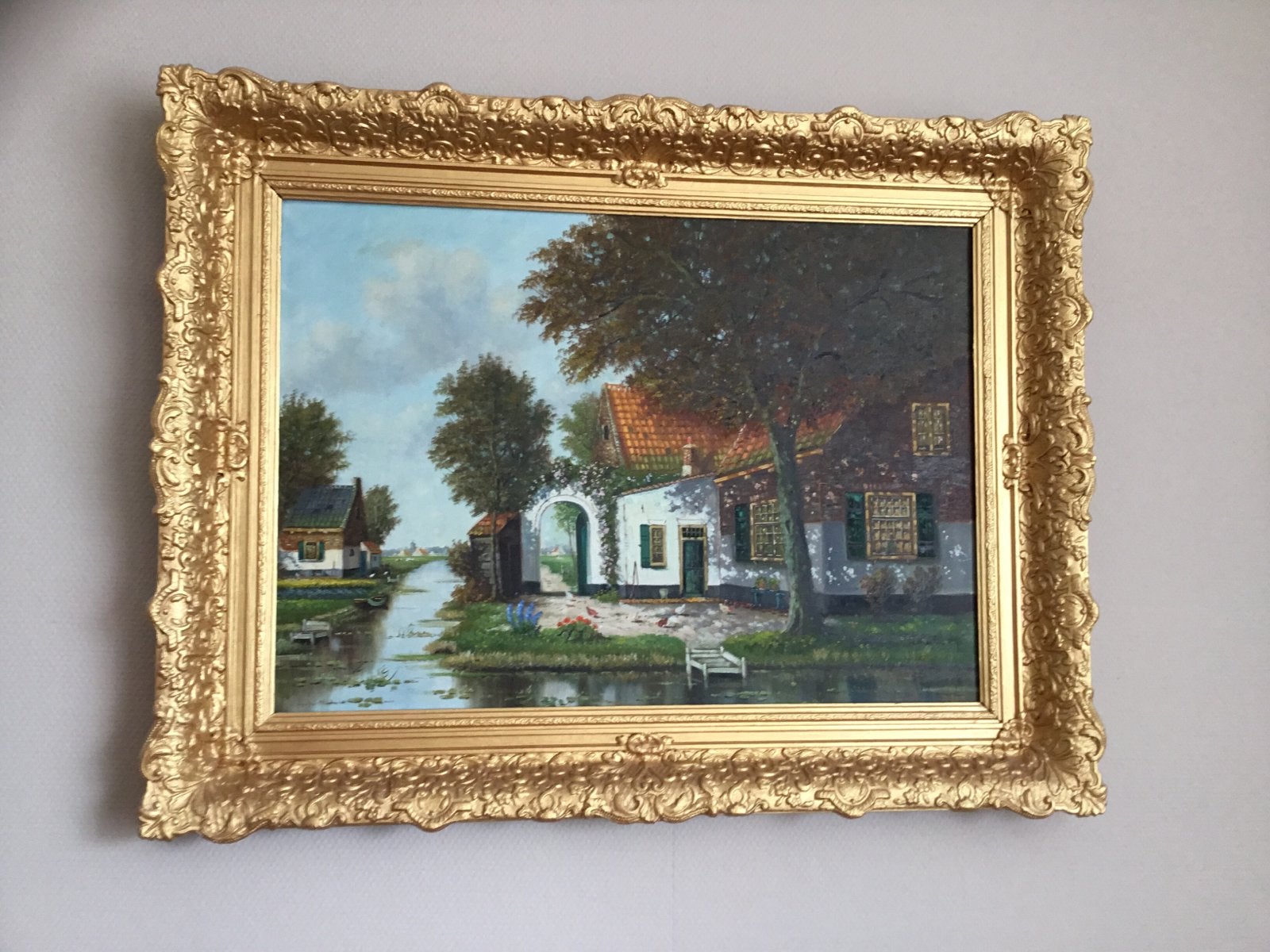Schilderij. Afm .incl. Lijst. . 68x 98cm. 48x68 zonder lijst, Antiek en Kunst, Kunst | Schilderijen | Klassiek, Ophalen of Verzenden