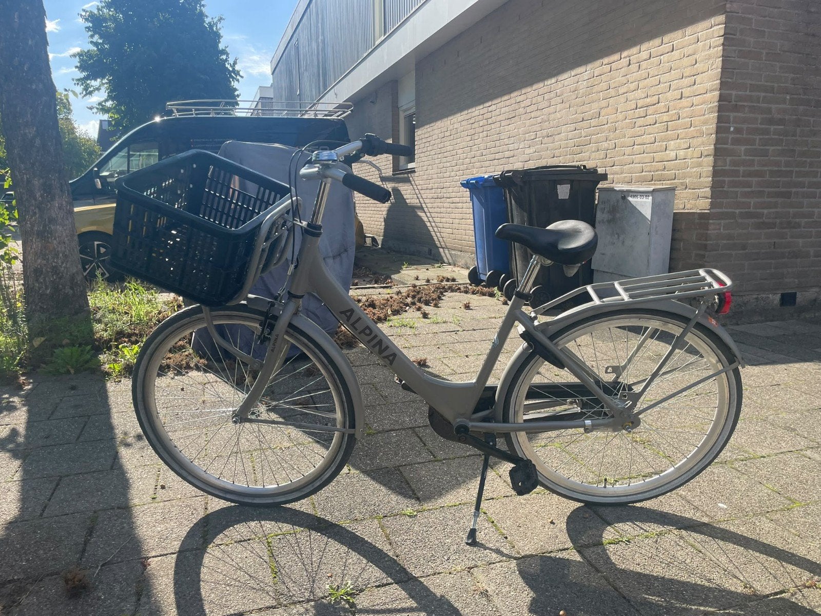 Alpina Clubb meisjesfiets Vintage Gold 26 inch met krat, Fietsen en Brommers, Gebruikt, Velgrem, Alpina, Versnellingen