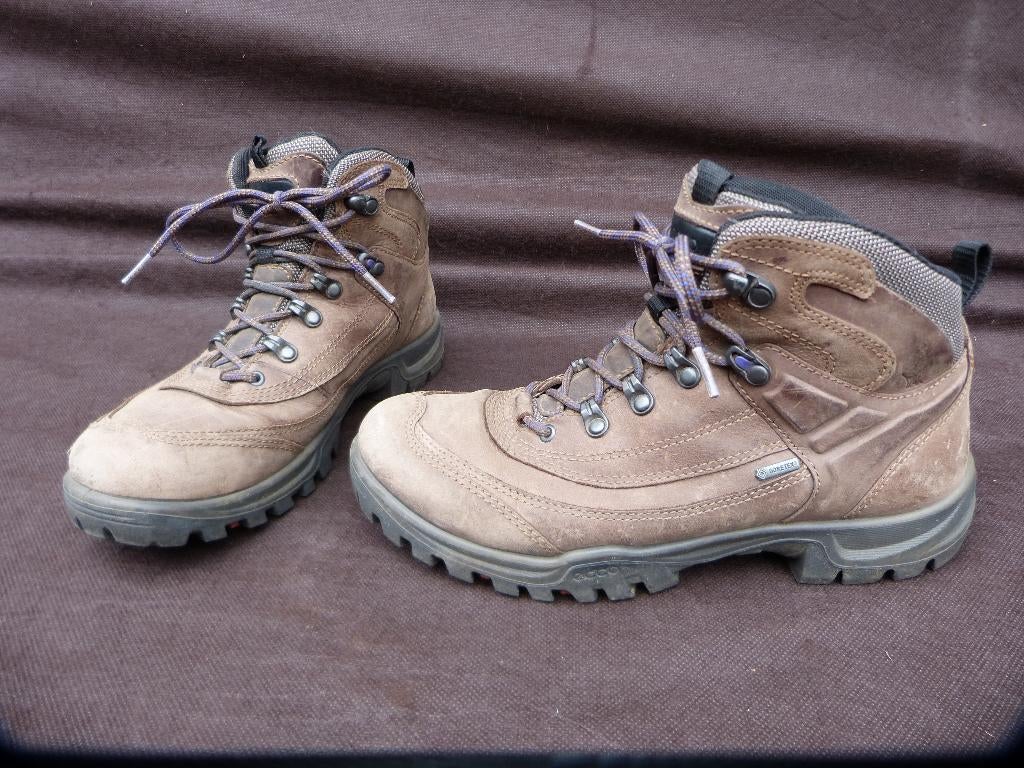 Ecco YAK lederen halfhoge wandelschoenen 40 GoreTex bruin, Ophalen, Ecco, Bruin, Wandelschoenen