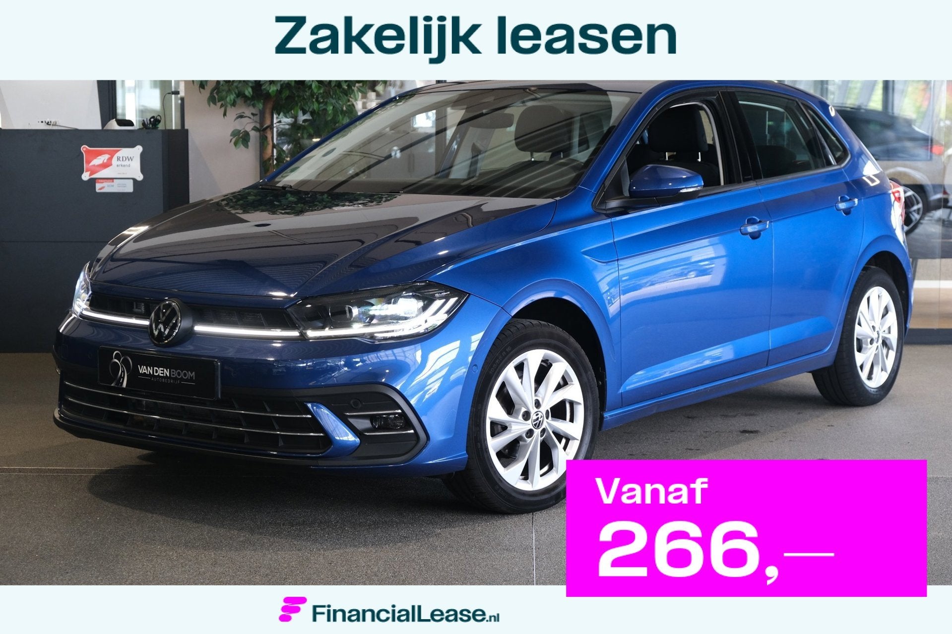 Volkswagen Polo 1.0 TSI 95PK Style DSG IQ Led Navi VirtualPr, Gebruikt, 95 pk, Leder en Stof, Origineel Nederlands