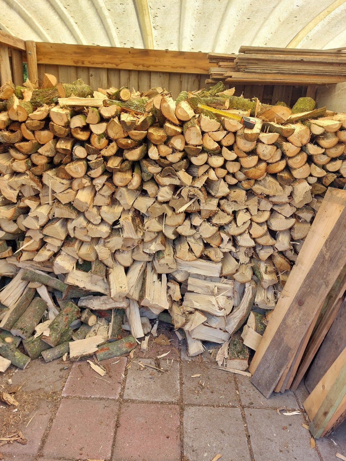 vers haardhout, 3 tot 6 m³, Ophalen, Eikenhout, Blokken