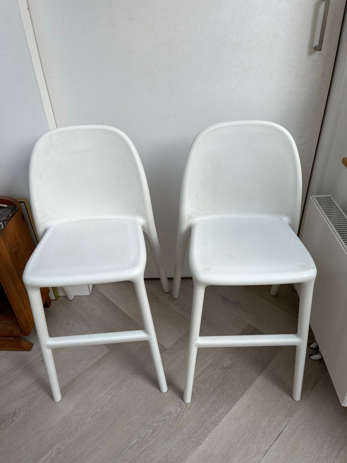 URBAN IKEA x2 witte stoelen -, Kunststof, Twee, Wit, Ophalen of Verzenden