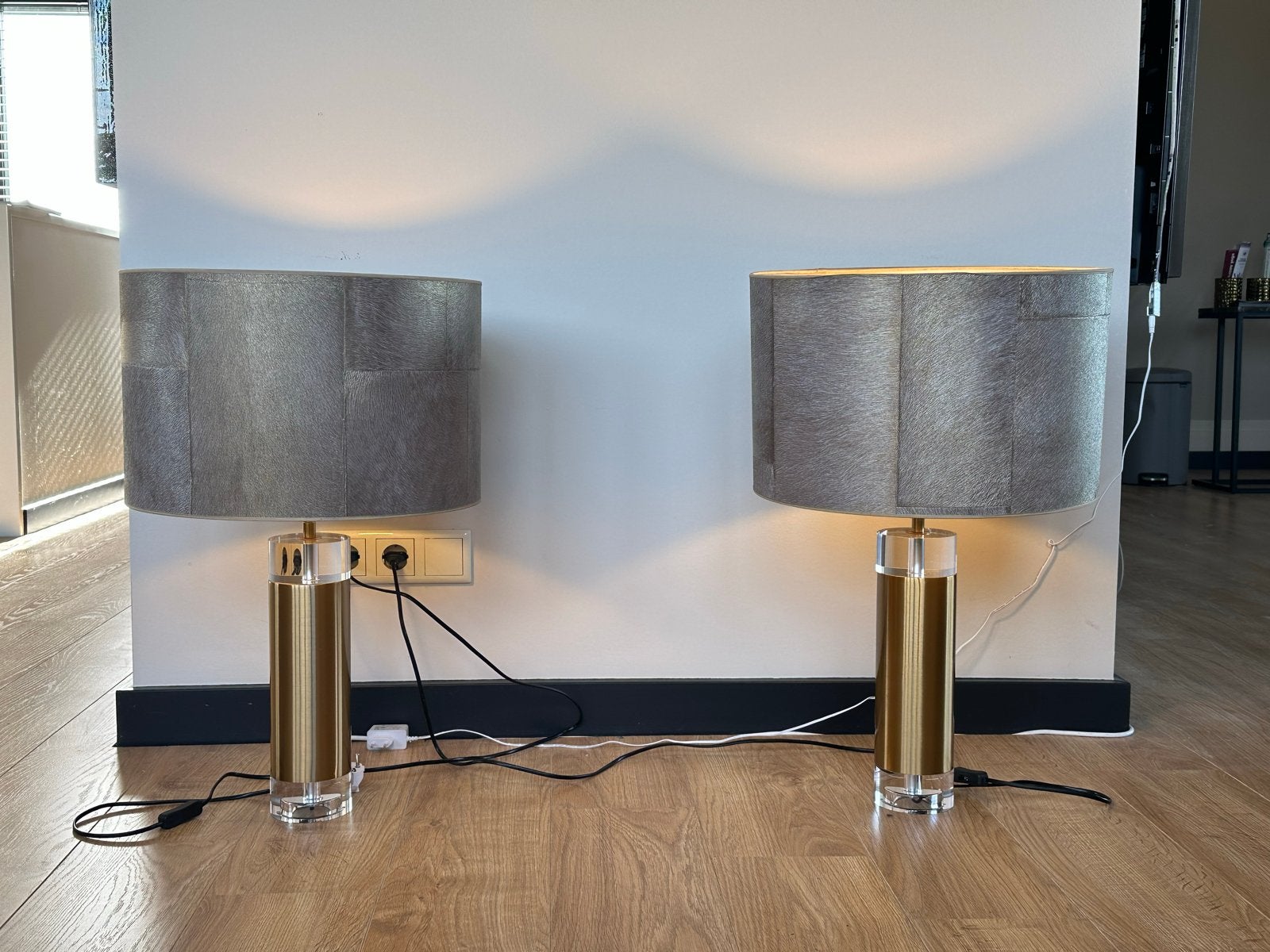 Luxe Richmond Interiors Tafellampen (Set van 2) – Goud & Kri, Ophalen, Gebruikt, Overige merken, Goud