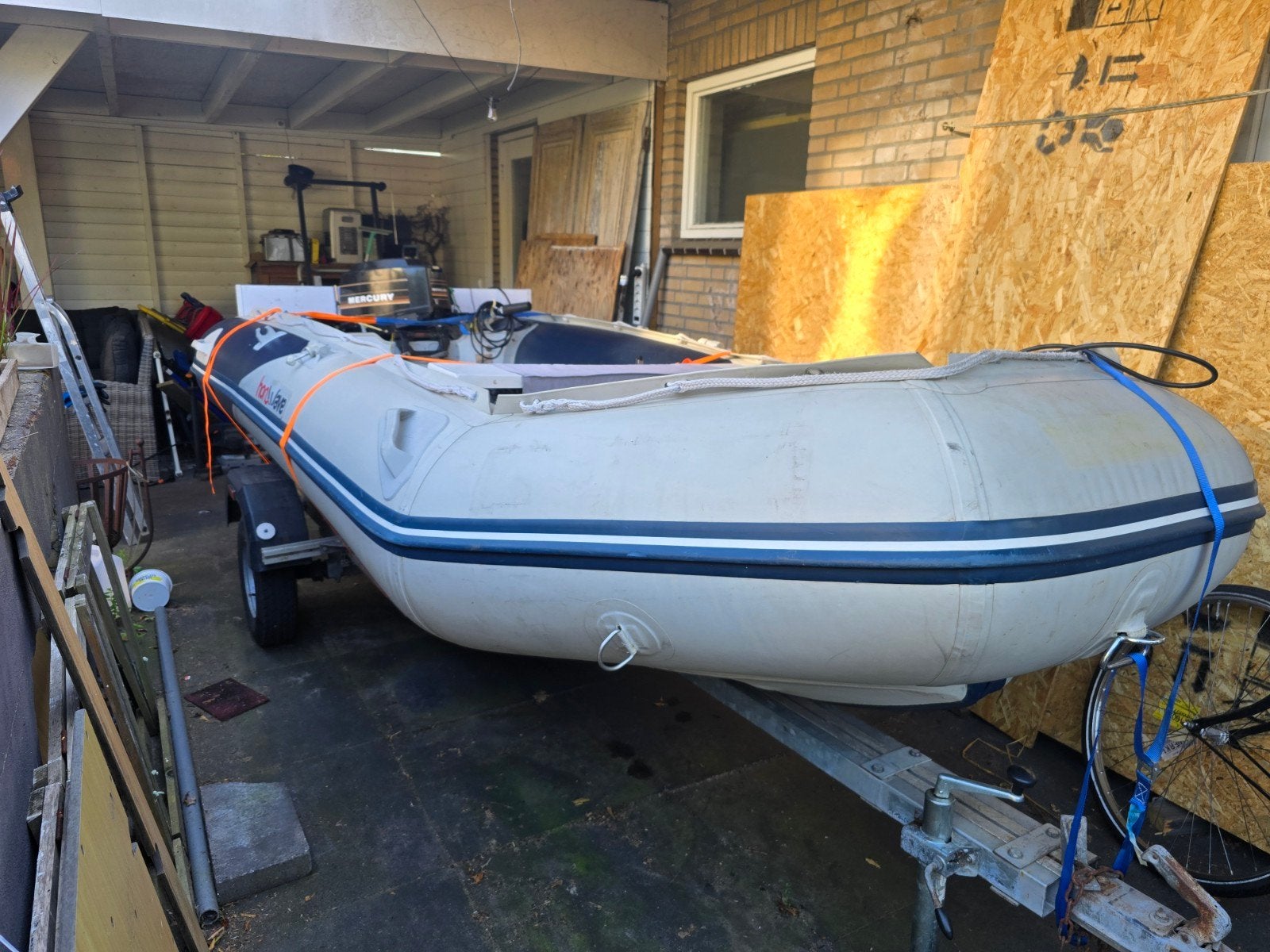 Rubberboot airdeck 3.80 met 18pk motor, Ophalen of Verzenden