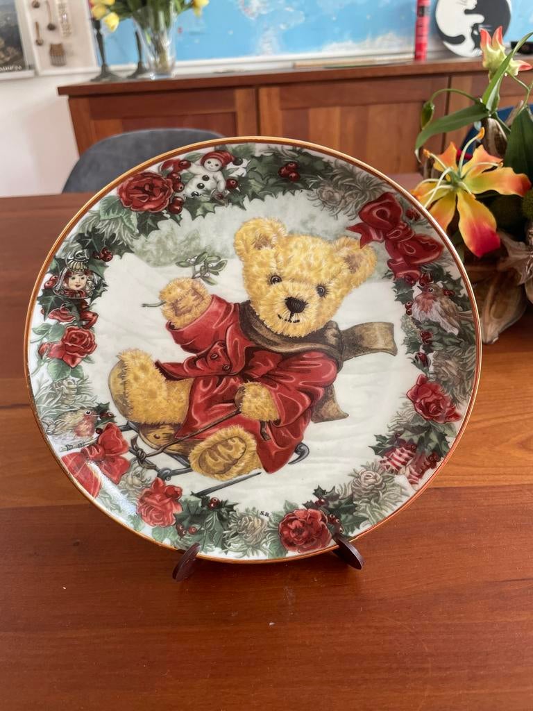 Franklin Mint Sierbord Teddys winter, Ophalen of Verzenden, Zo goed als nieuw, Overige typen, Overige merken