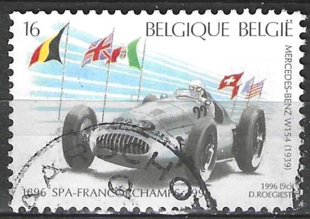 Belgie 1996 - Yvert 2650 /OBP 2651 - Mercedes-Benz W154 (ST), Verzenden, Gestempeld, Auto's
