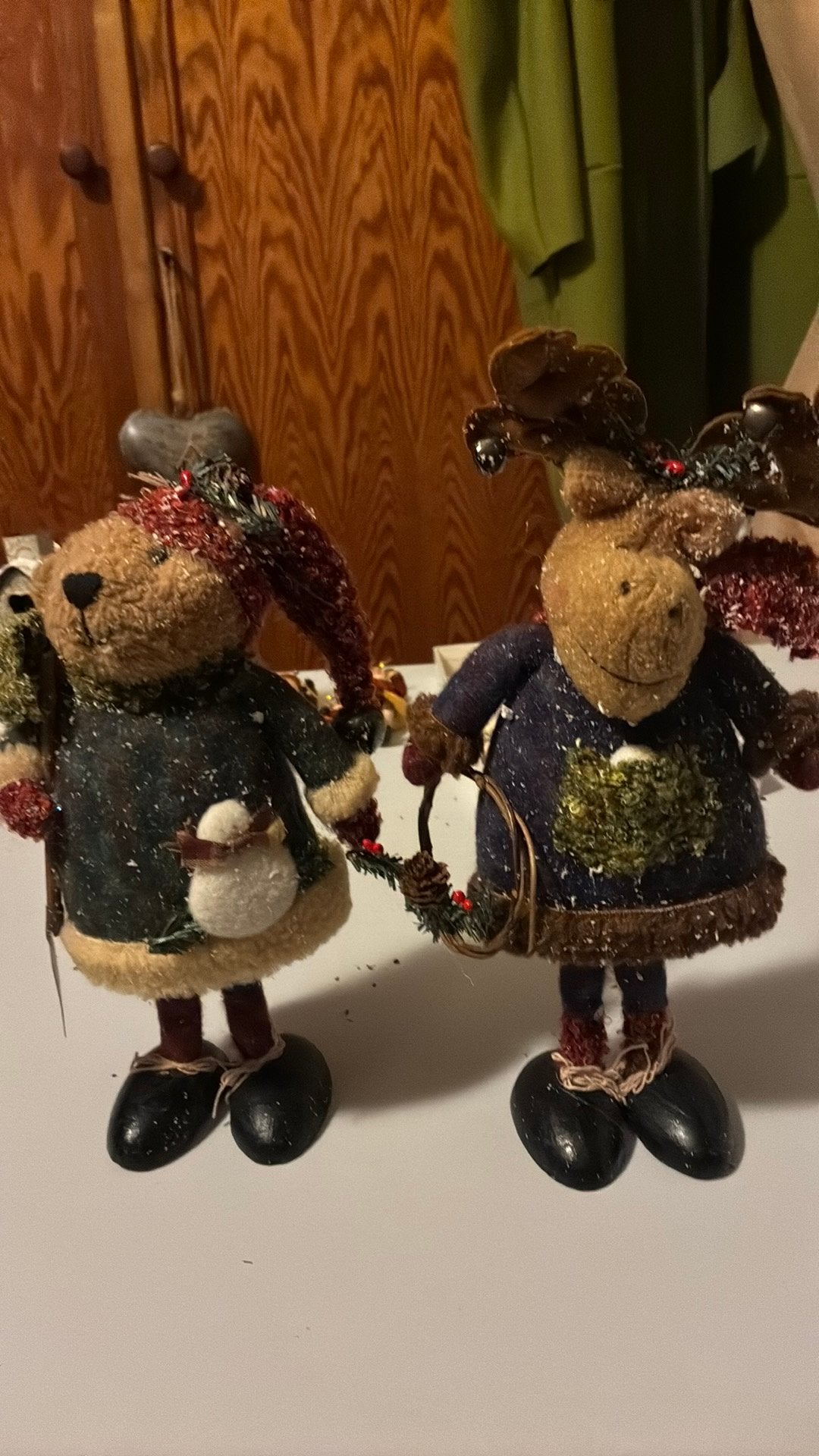 Kerstbeer en kersthert van stof, Ophalen of Verzenden, Zo goed als nieuw