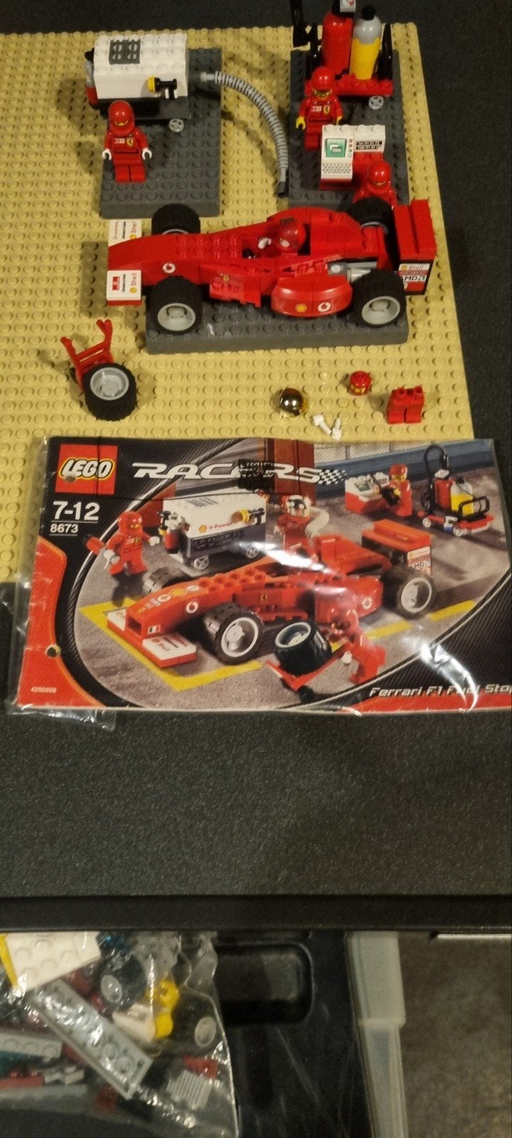 LEGO Racers 8673 Ferrari F1 Pit Stop - Compleet, Ophalen of Verzenden, Gebruikt