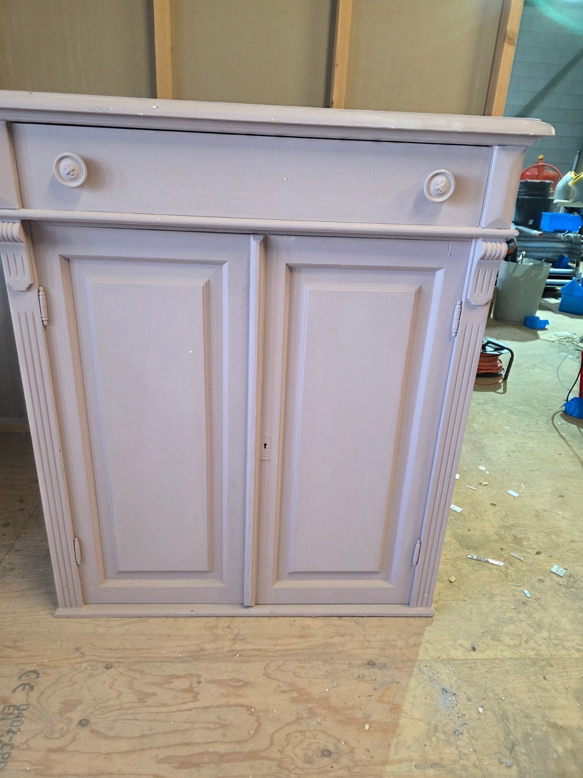 Vintage ladekast/dressoir - roze geverfd, Ophalen