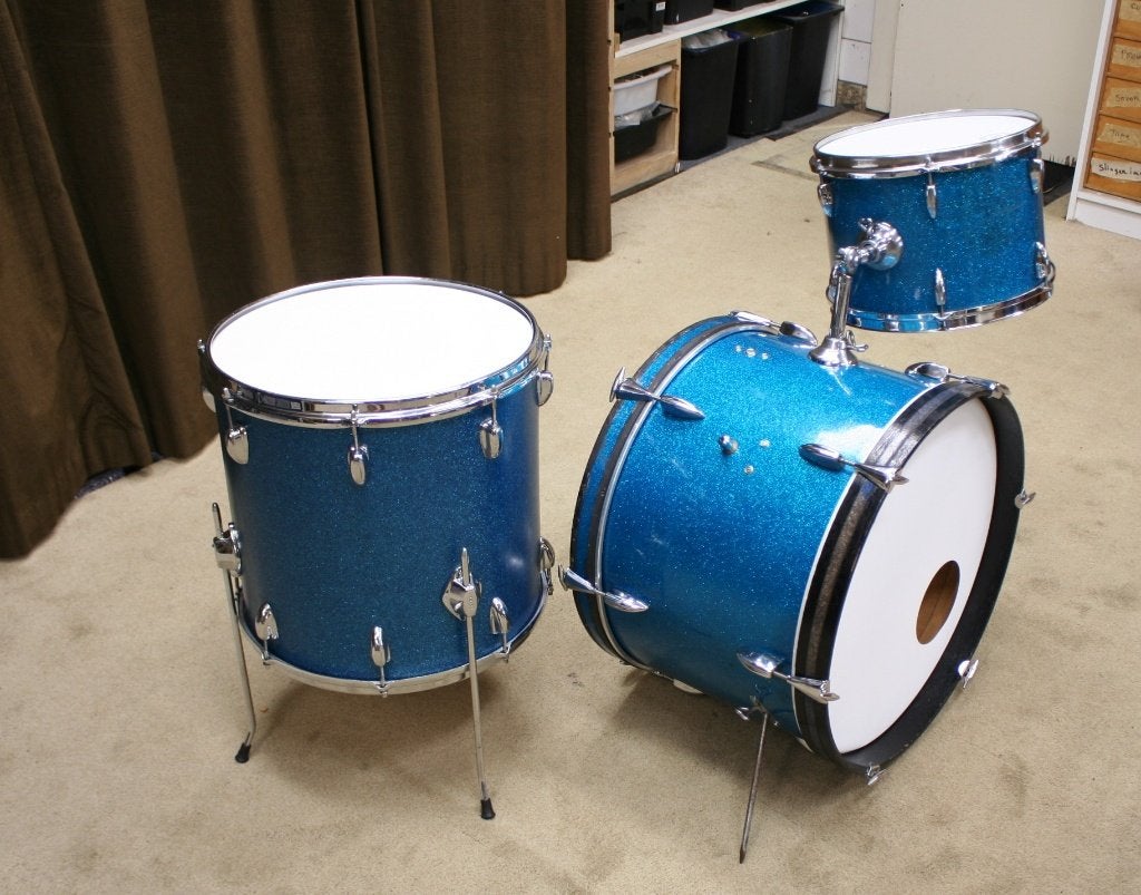 drumstel: tromsa / pearl  shellset blue sparkle 20/12/16, Muziek en Instrumenten, Drumstellen en Slagwerk, Gebruikt, Jouwdrumstel@gmail.com