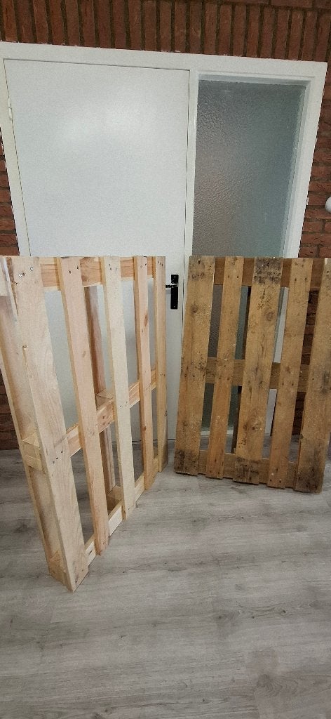 2 stevige houten pallets – zware uitvoering – €30 samen, Ophalen, Gebruikt