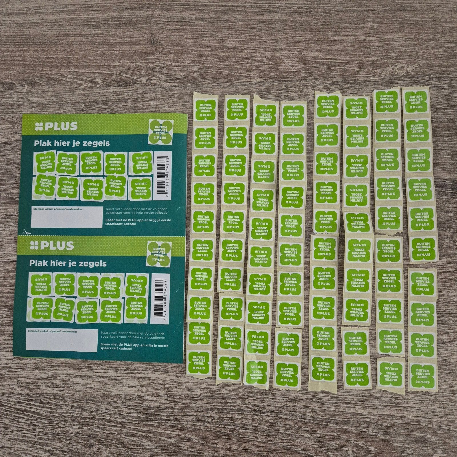 Plus Mepal buitenservies zegels, €1,00 per kaart, Verzamelen, Plus, Verzenden