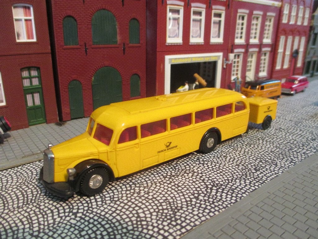 1950 Mercedes Benz O5000 Deutsche Bundespost met aanhanger, Ophalen of Verzenden, Zo goed als nieuw, Bus of Vrachtwagen