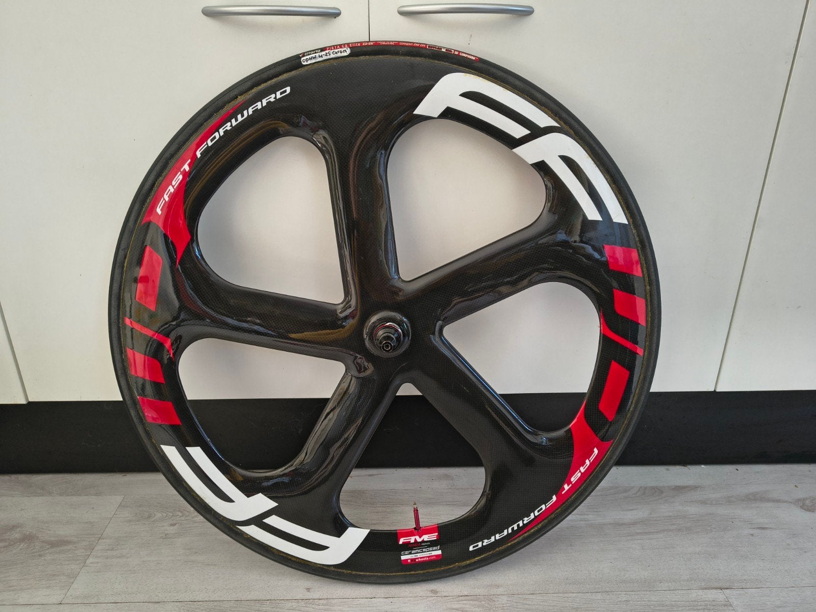 FFWD 5 spaaks carbon met goede tube., Wiel, Ophalen of Verzenden, Carbon, FFWD
