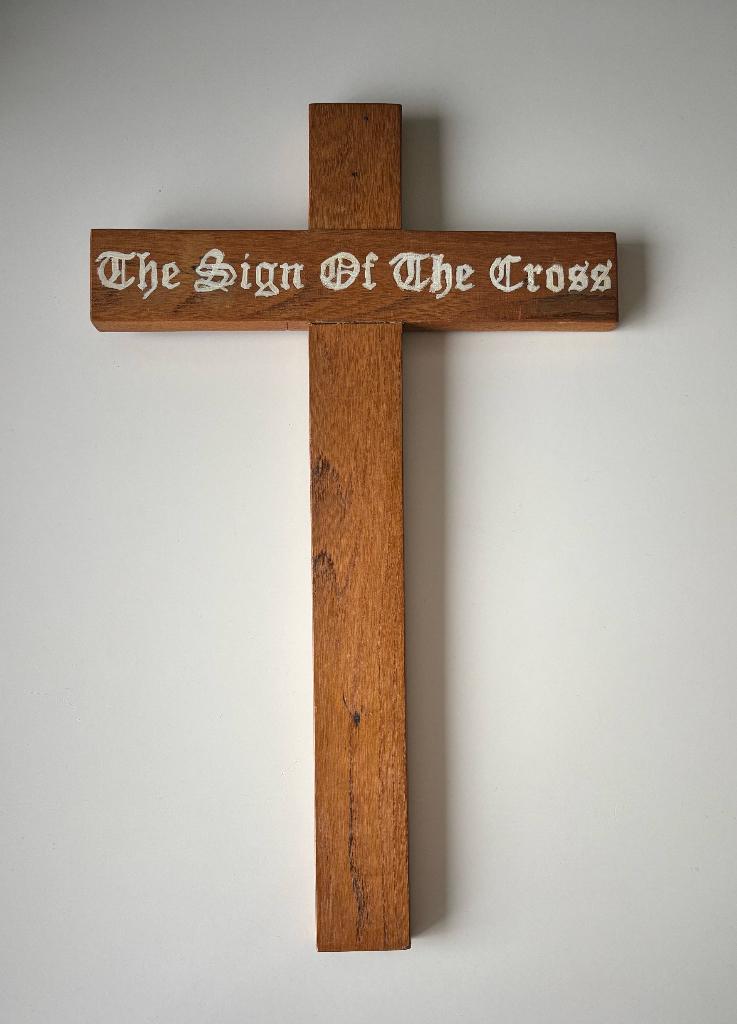 Iron Maiden - The Sign of the Cross - Crucifix Hout, Ophalen of Verzenden, Gebruikt, Overige typen