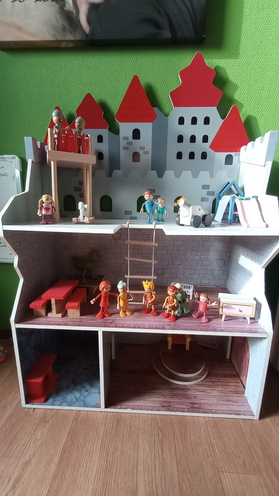 Lidl Speelkasteel met extra poppetjes en accessoires, Ophalen, Zo goed als nieuw, Jongen of Meisje