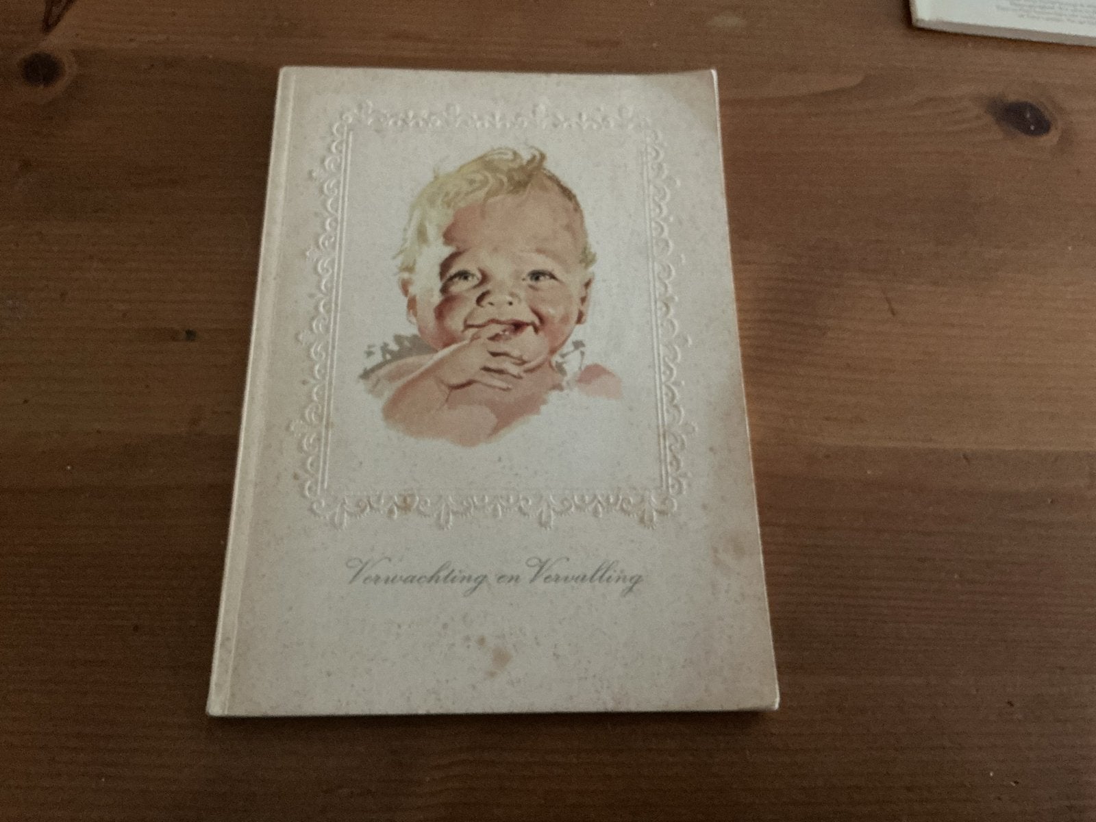 Verwachting en Vervulling - Vintage Babyboek, Boeken, Ophalen of Verzenden, Gelezen, Zwangerschap en Bevalling