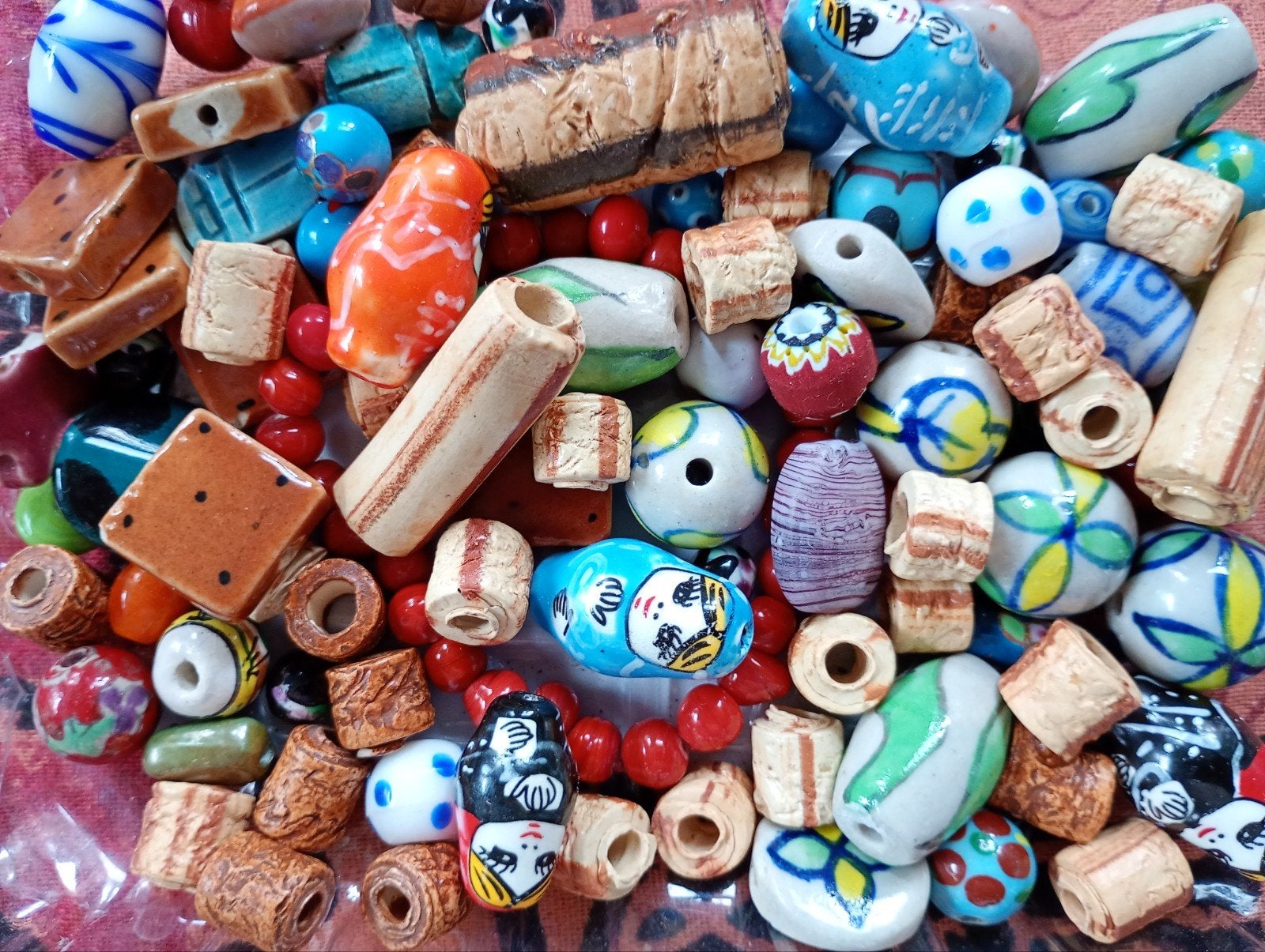Keramische kralen, Hobby en Vrije tijd, Kralen en Sieraden maken, Ophalen, Zo goed als nieuw, Kraal