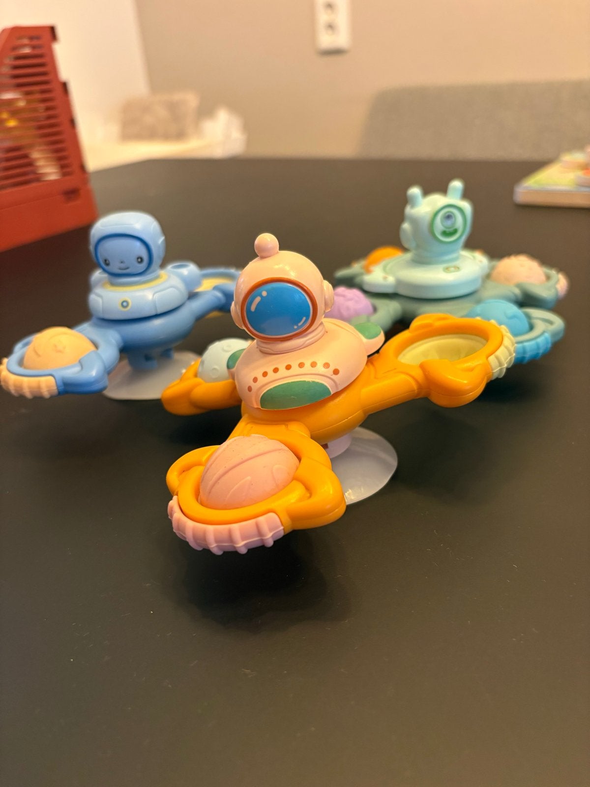 Set van 3 zuignap draaitollen voor baby's en peuters, Ophalen of Verzenden, Zo goed als nieuw, Jongen of Meisje