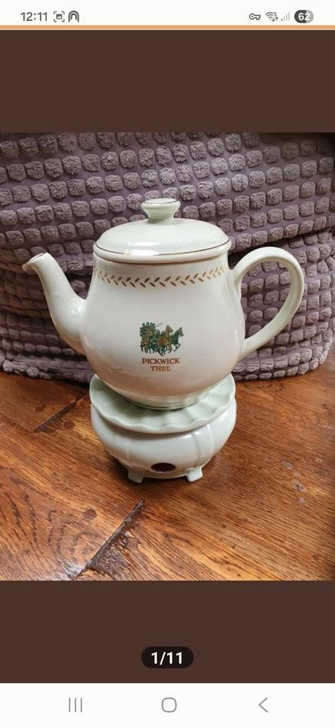 Pickwick thee pot met waxinelicht houder, Ophalen of Verzenden