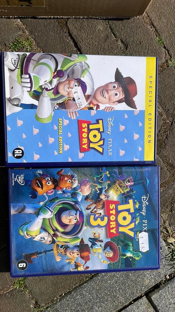 Dvd Toy Story één en drie - kinderfilms, animatie, Cd's en Dvd's, VHS | Kinderen en Jeugd, Alle leeftijden, Ophalen of Verzenden