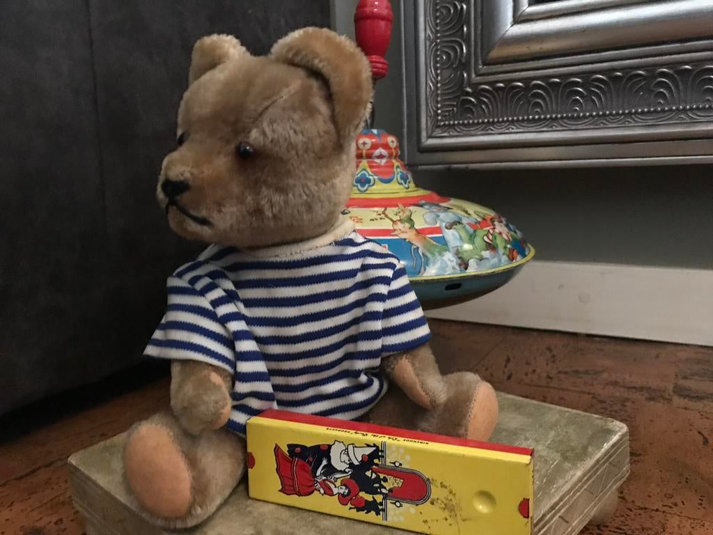 Antiek steiff beertje mooie vormgeving, Antiek en Kunst, Ophalen of Verzenden