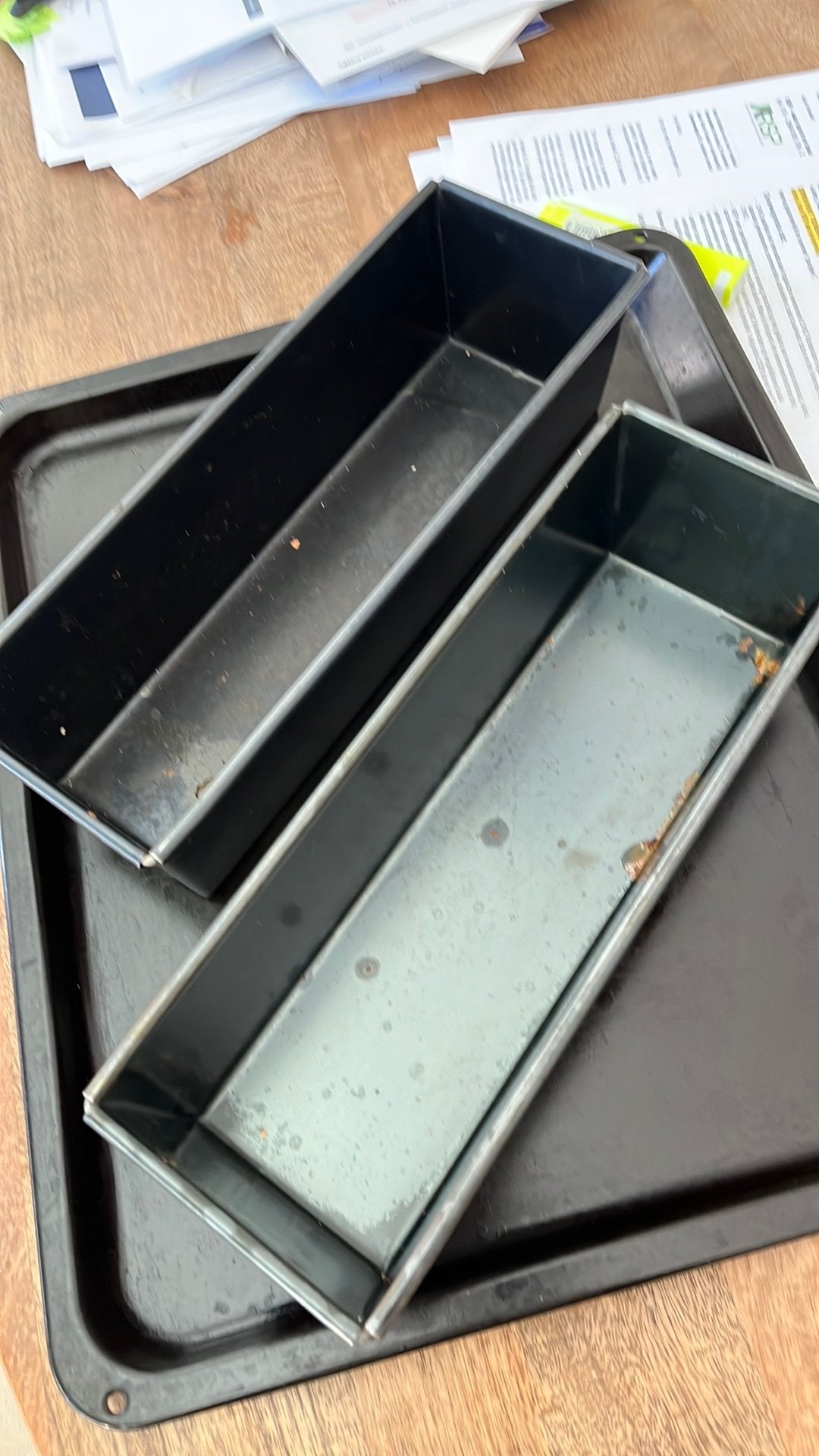 Stalen broodbakblik 2x, Ophalen of Verzenden, Gebruikt