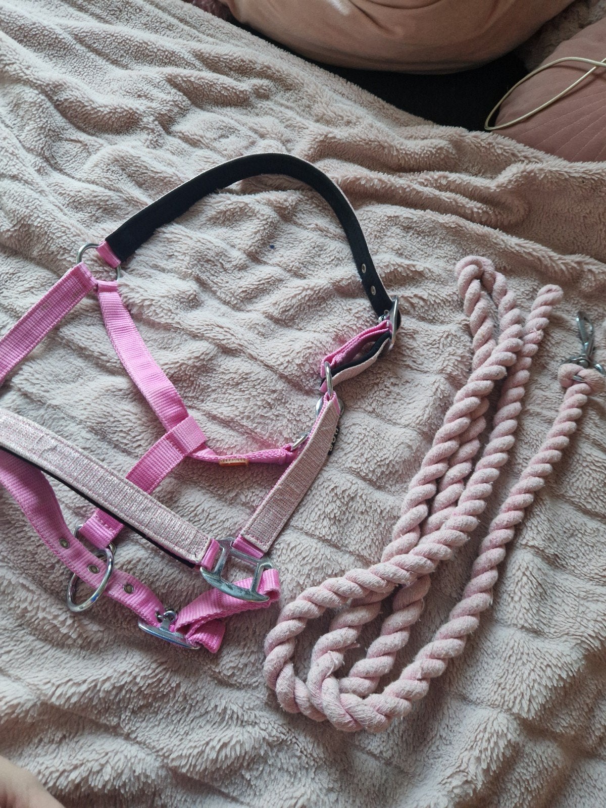 leuk roze halster maat cob met roze touw., Ophalen of Verzenden, Zo goed als nieuw, Eventing