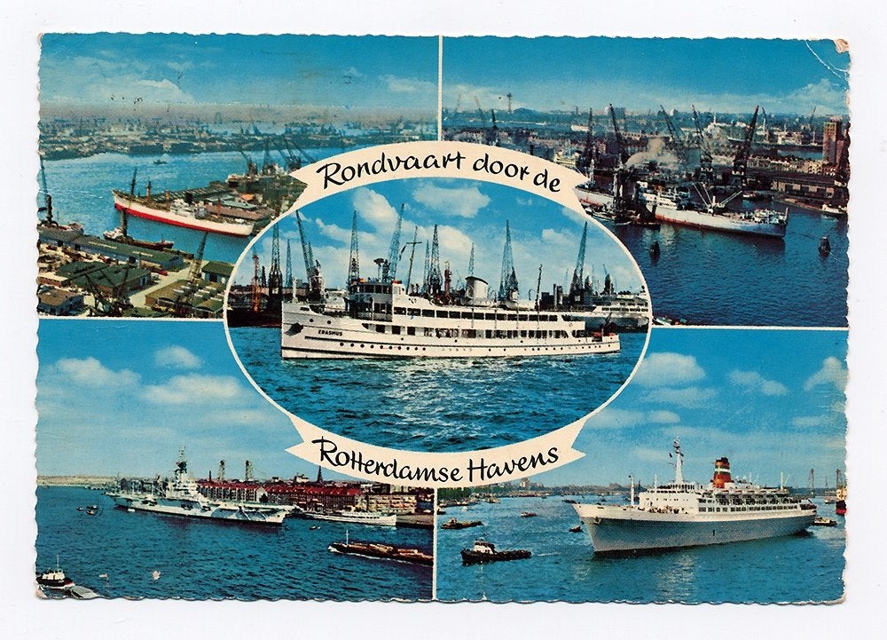 Rondvaart door de Rotterdamse Havens - schepen Rotterdam, Ophalen of Verzenden, 1940 tot 1960, Gelopen, Overige thema's