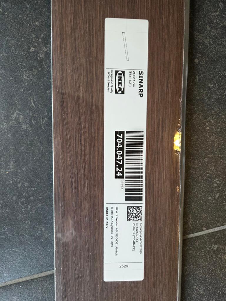 Ikea SINARP 70404724
Plint, bruin houteffect, 213x11 cm, Ophalen, Bruin, Nieuw, 200 cm of meer