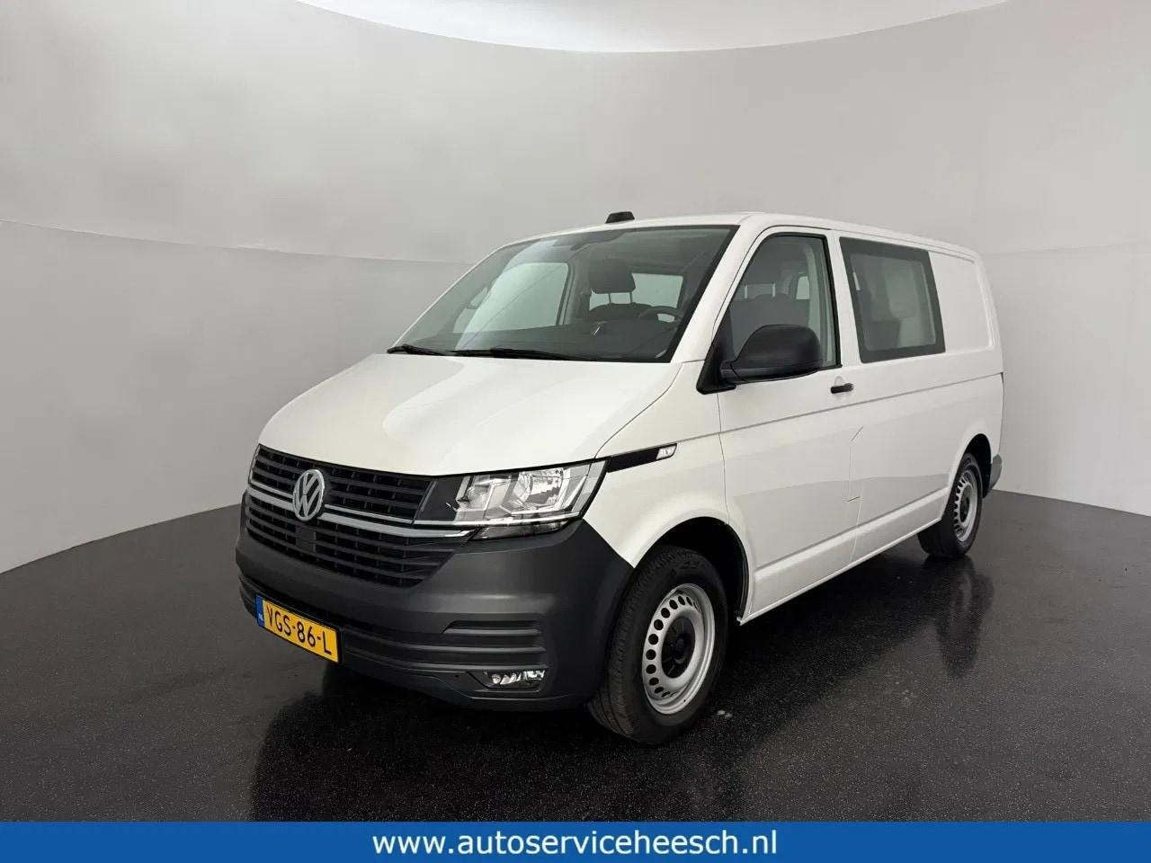 Volkswagen Transporter 2.0 TDI 81KW DC l DUBBEL CABINE l AIR, Auto's, Gebruikt, Euro 6, 4 cilinders, Wit