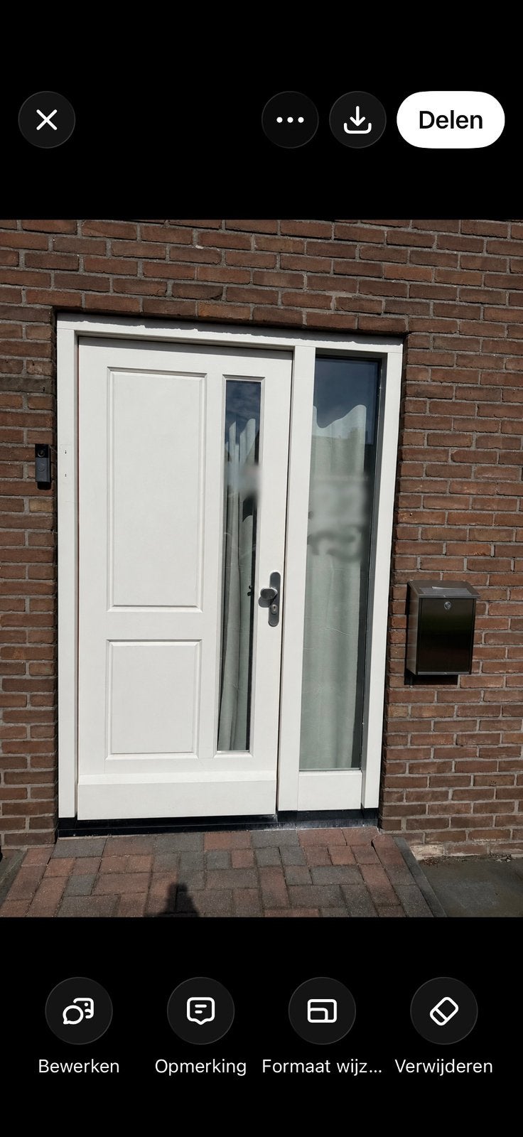 Zo goed als nieuwe Weekamp voordeur met kozijn, 200 tot 215 cm, Hout, Ophalen, 100 tot 120 cm