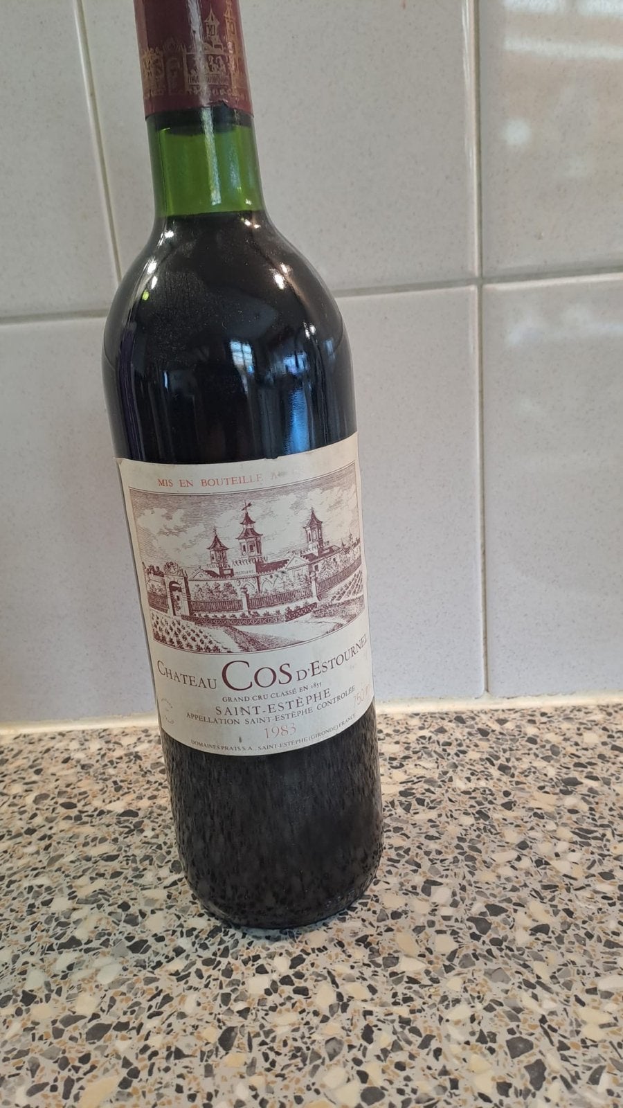 Château Cos d'Estournel Saint-Estèphe 1983 Rode Wijn, Ophalen, Gebruikt, Frankrijk, Rode wijn