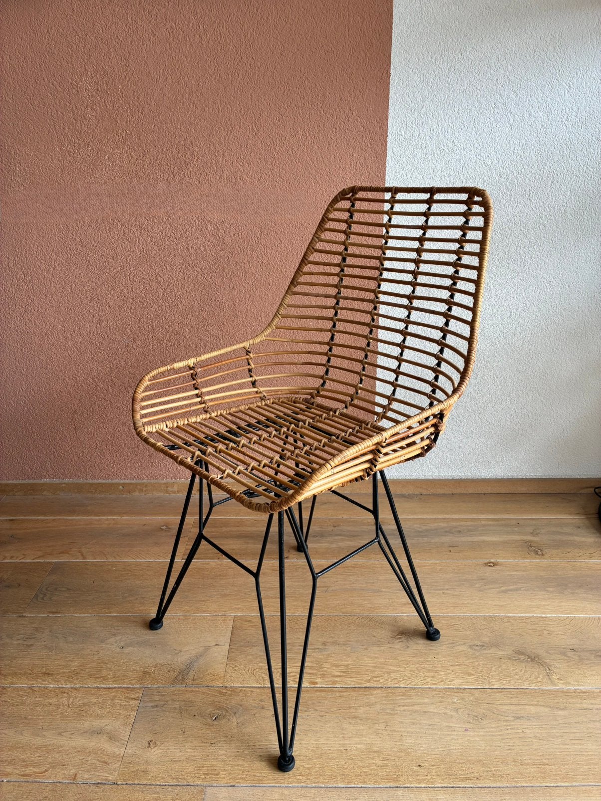Rotan stoel, Ophalen, Zo goed als nieuw, Bruin, Eén