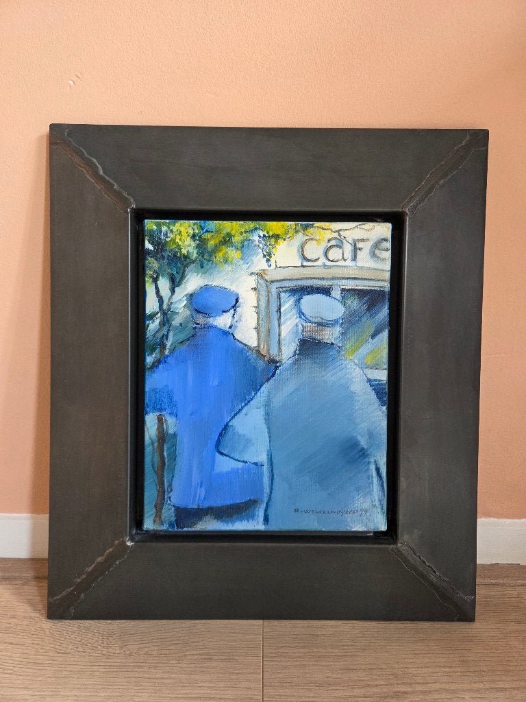 Schilderij met metalen lijst, Maritiem / water, Doek, Ophalen of Verzenden, Bijzondere lijst