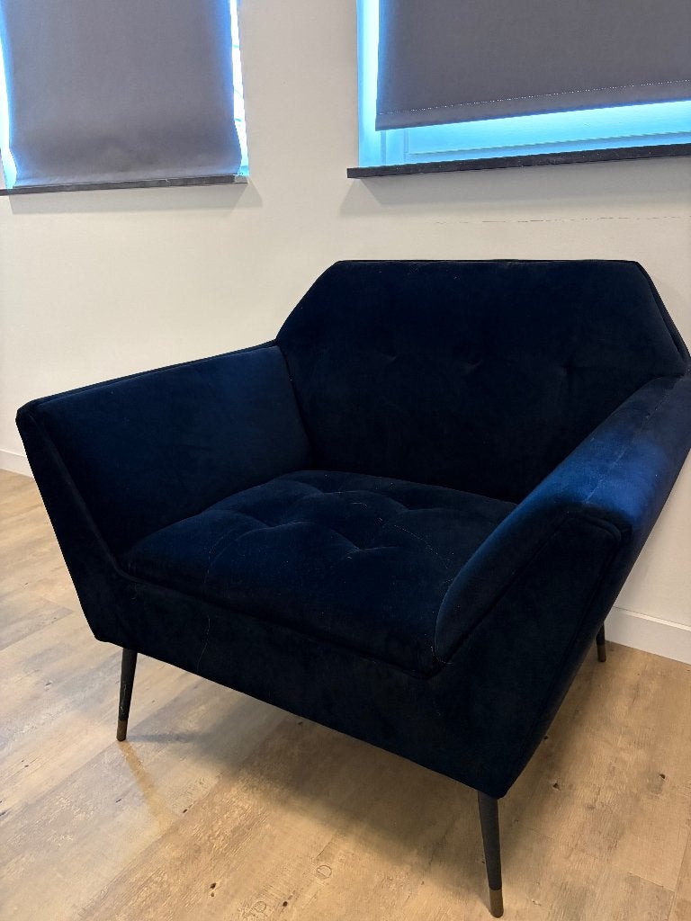 Zwarte suede-look Dutch Bone Fauteuil(s), Ophalen, 75 tot 100 cm, 75 tot 100 cm, Stof