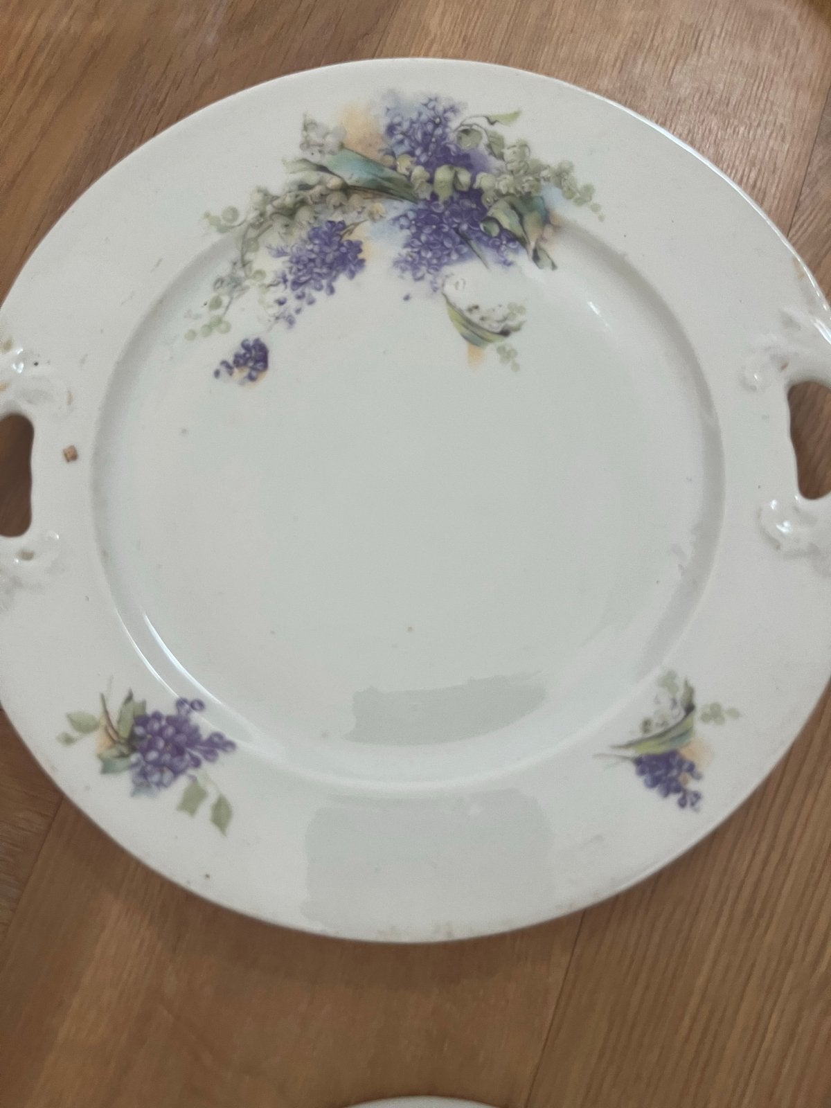 Aardewerk potje met deksel en bijpassend bord, bloemmotief, Antiek en Kunst, Antiek | Keramiek en Aardewerk, Ophalen