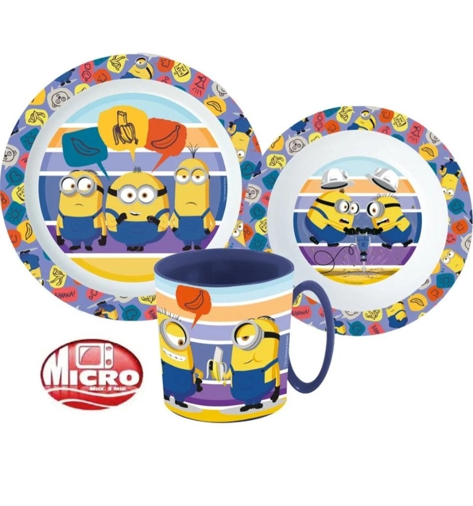 Minions ontbijtset + beker 350ml, Nieuw, Ophalen of Verzenden, A, A