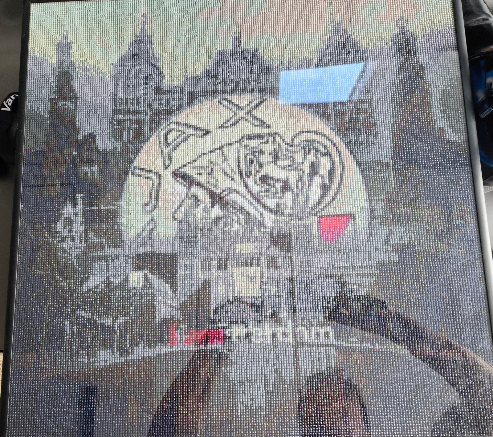 Ingelijste Diamond Painting - Ajax Thema, 50 – 75, Overige typen, Ophalen of Verzenden, Zo goed als nieuw
