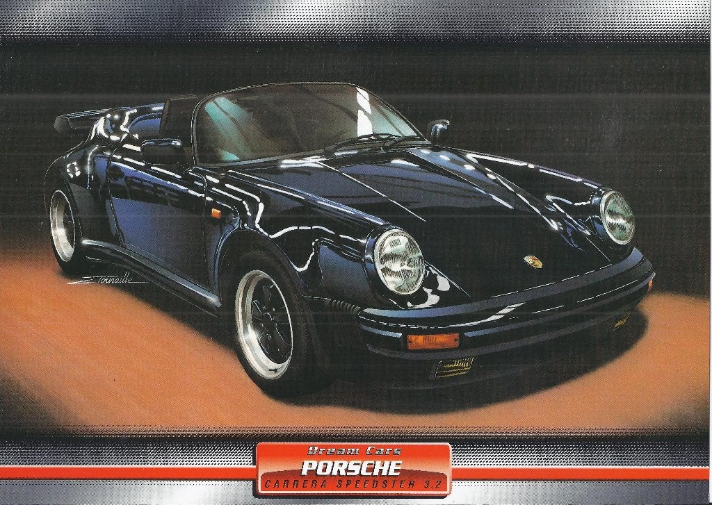 Ma332 foto porsche carrera speedster 3,2  --, Ophalen of Verzenden, Voor 1940, Zo goed als nieuw, Overige onderwerpen